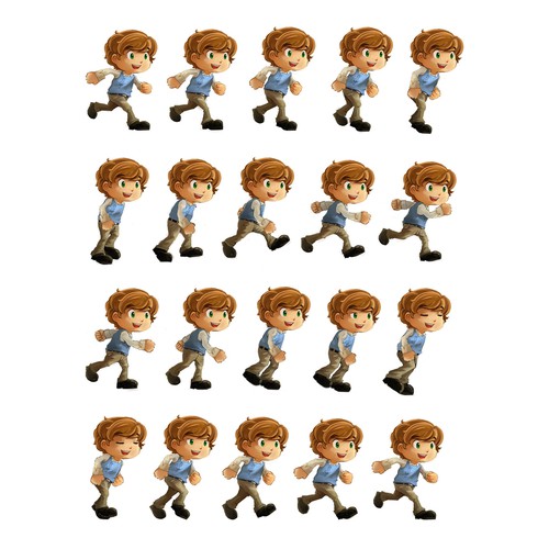 Design Sprite Sheet for Puzzle-Adventure Game Character!