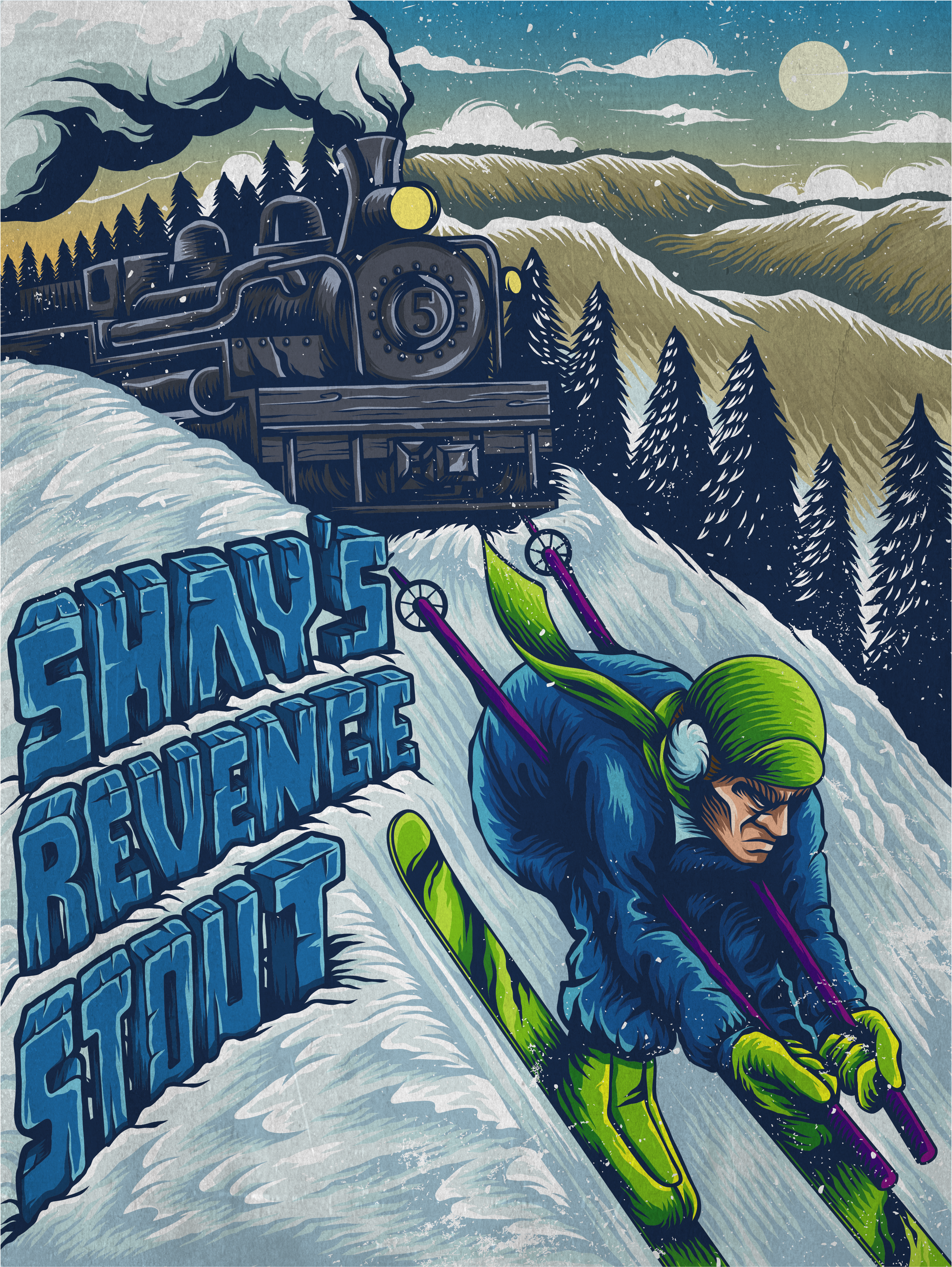 Shay's Revenge Stout Beer Label