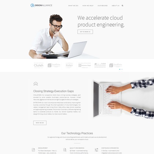 webpage for IT company