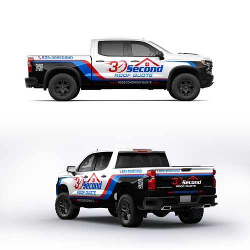 Truck Wrap Design for Roofing Company