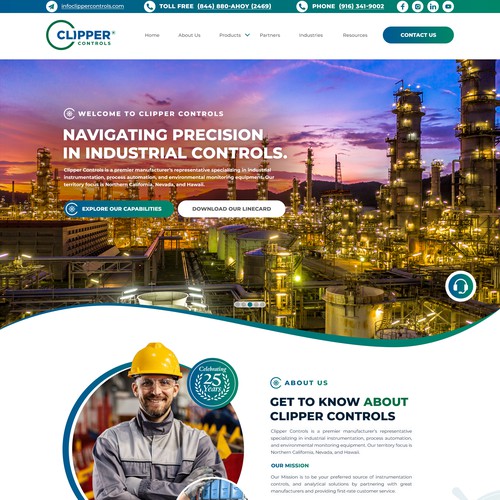 Clipper Controls: Premium Industrial Automation & Controls Web Design