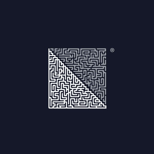 Labyrinth maze logo concept