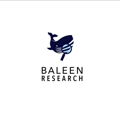 Design a logo using the mouth of a baleen whale for a technology research firm.