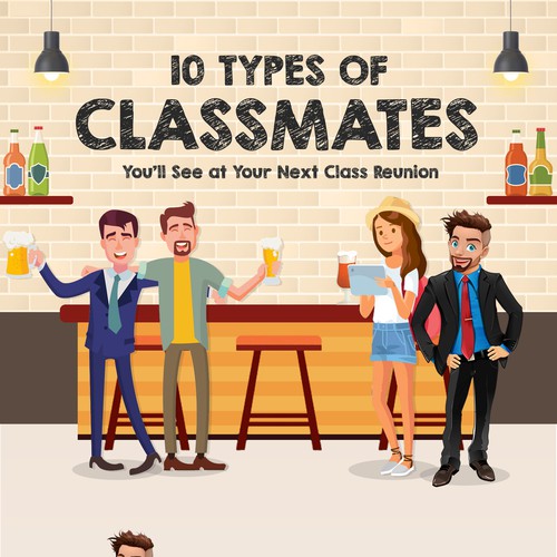 Types of Classmates for Class Reunion Infographics