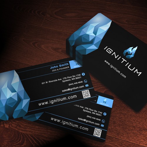 Create an ultramodern business card for a stylish business - Ignitium!