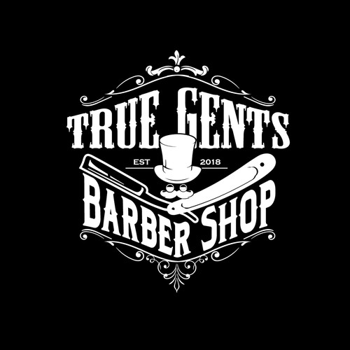 True Gents Barber Shop Logo