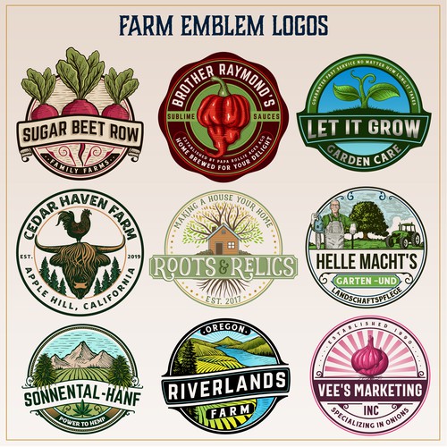 Farm Emblem Logos