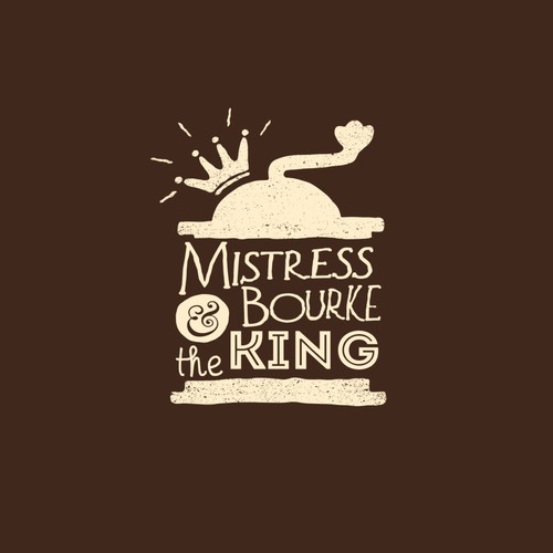 Create an interesting and fresh brand identity/logo for "Mistress Bourke & The King"