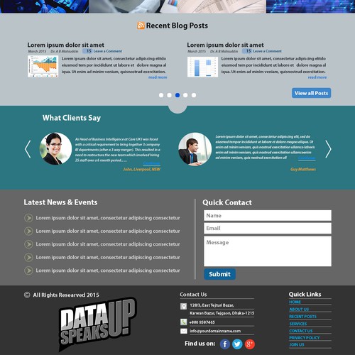 Data Service Website Design