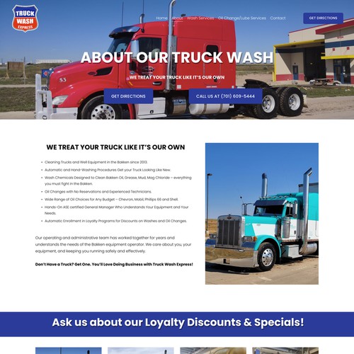 Semi-Truck Car Wash - Squarespace Website