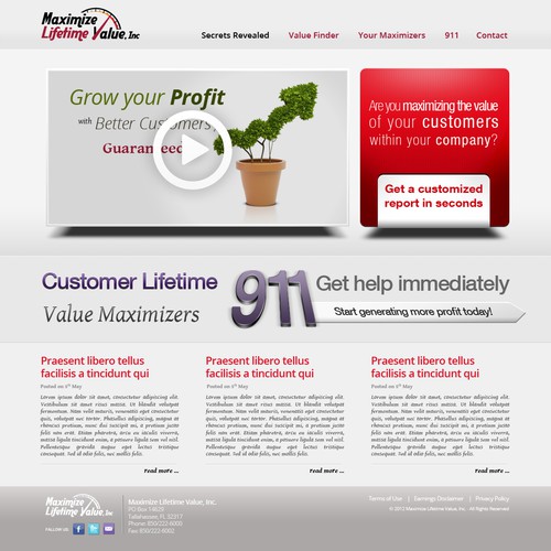 Create the next website design for Maximize Lifetime Value