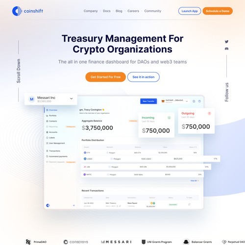 Clean design for Crpto market.