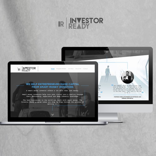 Sleek and text oriented website design