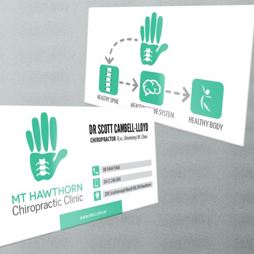 Mt Hawthorn Chiropractic Clinic is looking for modern designs for new business cards