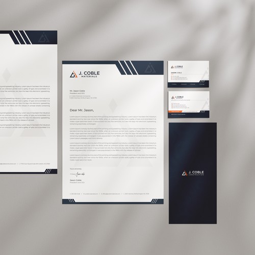 High-End Professional Identity & Stationery Design for Construction & Materials Company