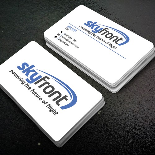 Skyfront business card.