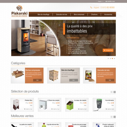 Redesign a stuning responsive e-commerce website for firewood