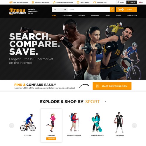 Fitness e-commerce design