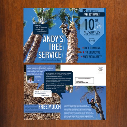 Andy's Tree Service postcard