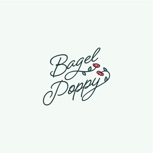 Whimsical logo concept for a bagel cafe
