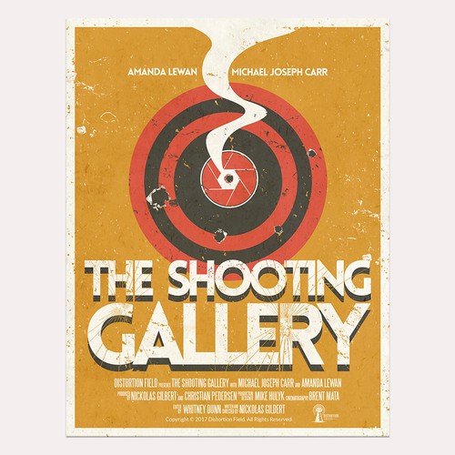 Design a movie poster for the short film "The Shooting Gallery"