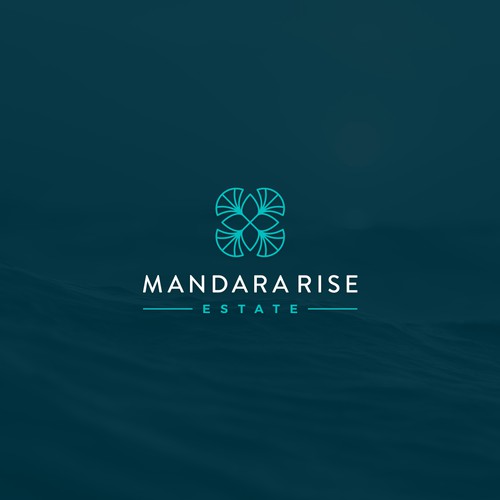 Tropical inspired logo for Mandara Rise Estate