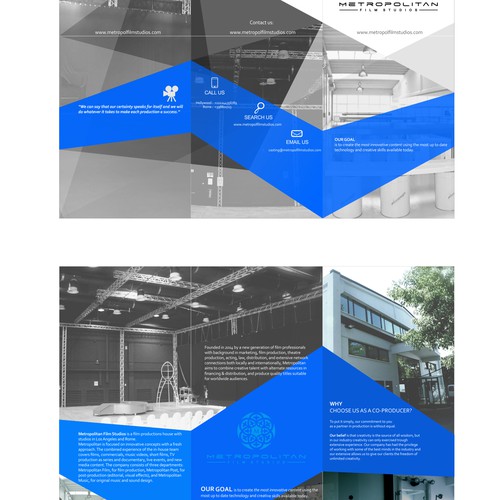 Brochure design for movies studio