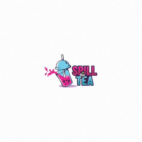 Cool and Playful Logo for Spill the Tea