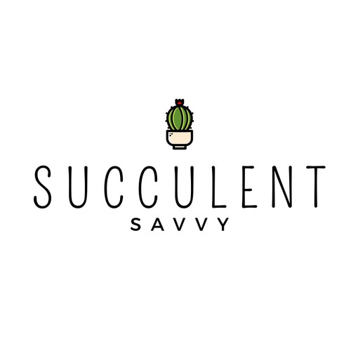 Design a modern logo for our new blog all about succulents