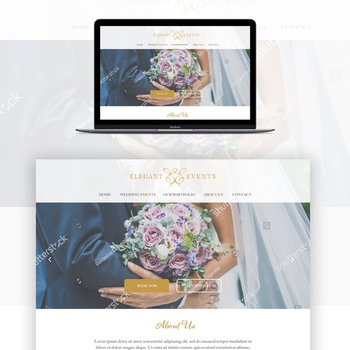 Website design for wedding events