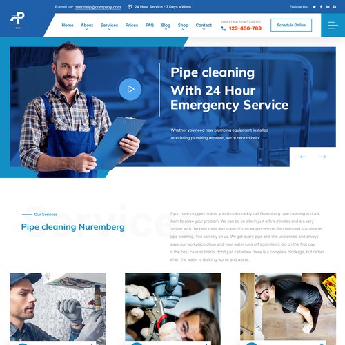 Design of pipeline cleaning website