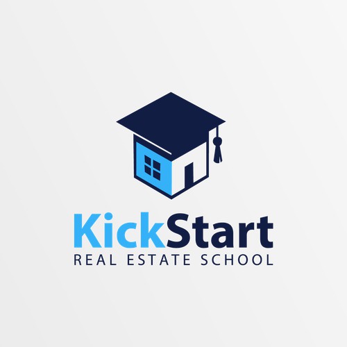 Design a modern, simple logo for Real Estate School