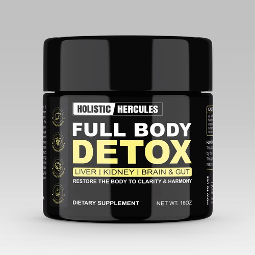 Supplement Bottle Label Design