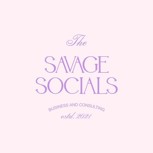 Luxury logo concept for Savage Socials