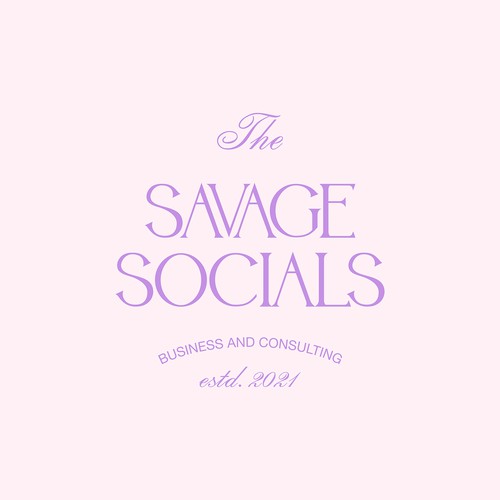 Luxury logo concept for Savage Socials