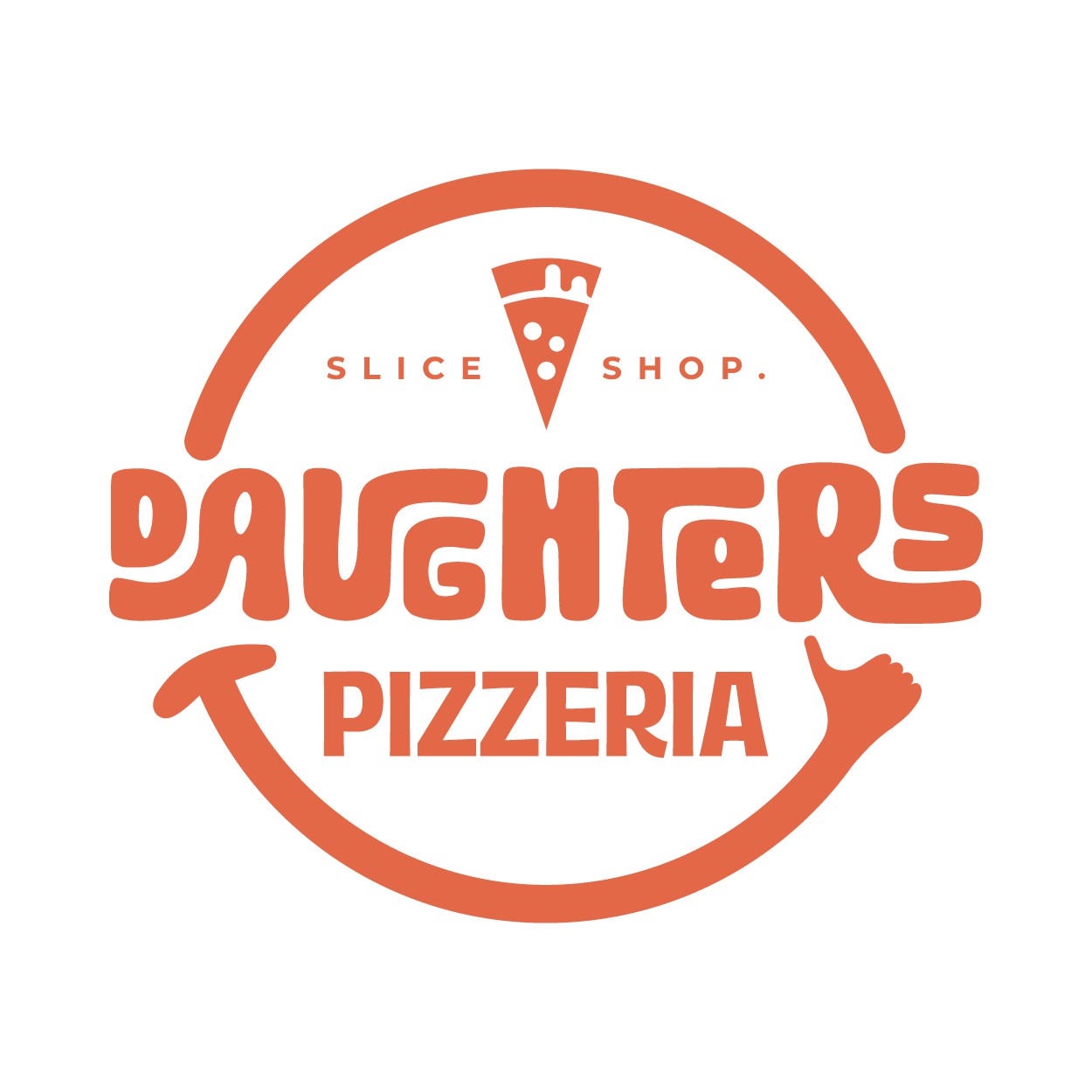 Playful and Colorful Logo Design For Daughters Pizza