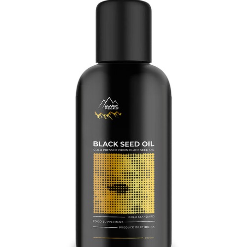 Black Seed Oil Bottle Design
