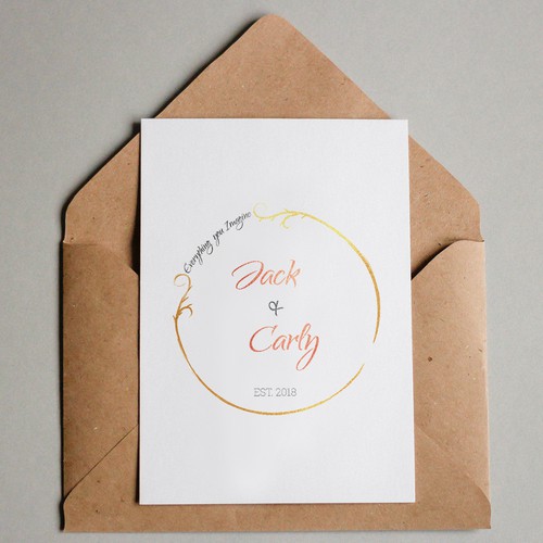 wedding logo for jack & carly