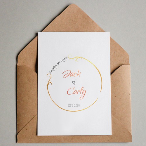 wedding logo for jack & carly