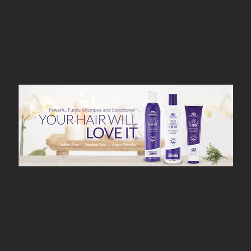 Facebook cover for haircare brand