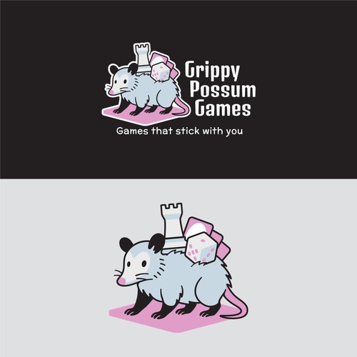 Logo for a board game maker