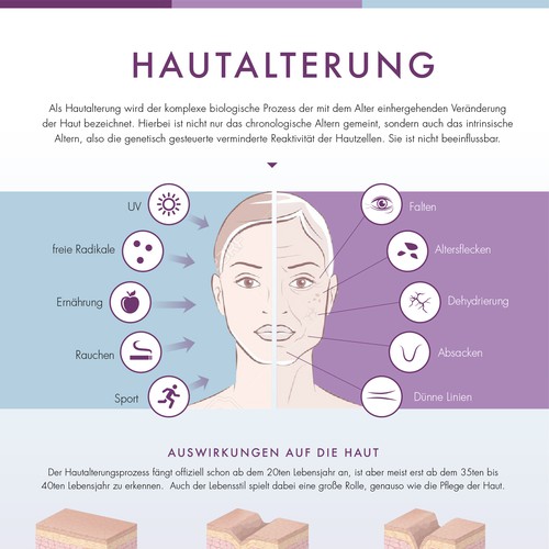 skin aging infographic