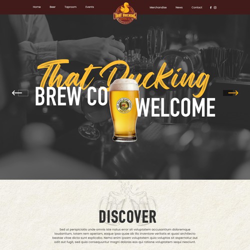 Brewery Website Homepage Design