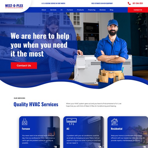HVAC business website