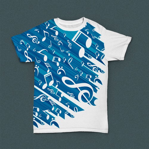 Music notes T-shirt