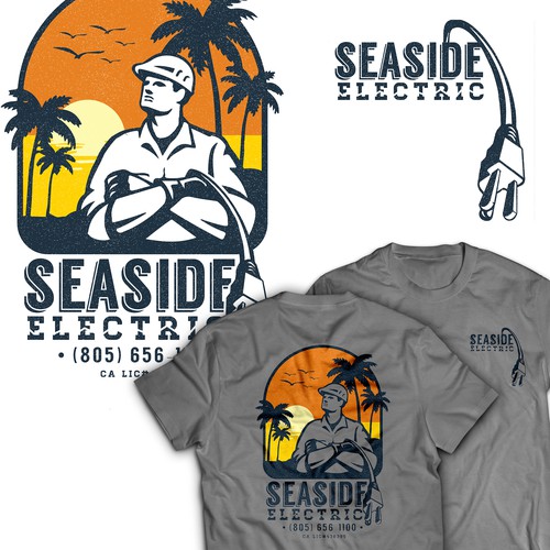 shirt design for seaside electrical
