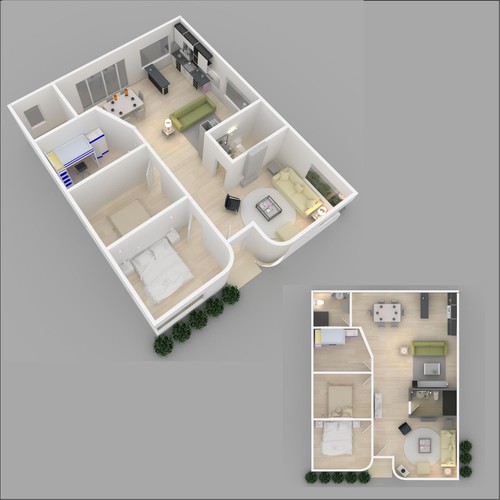 3D floor plan