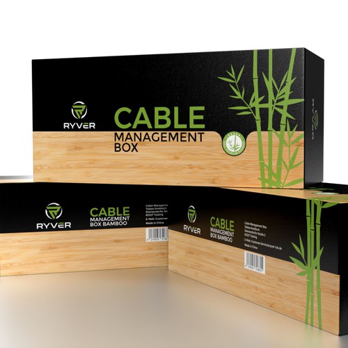 Package for a Bamboo Cable Box to sell on Amazon