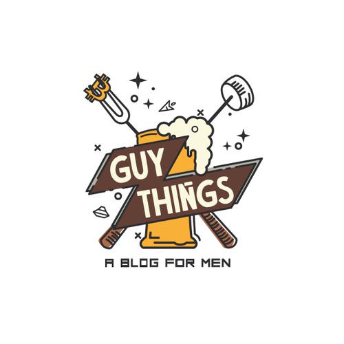 logo concept for a blog for men