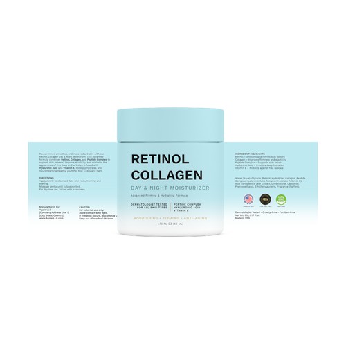 Label Design for Retinol Cream 
